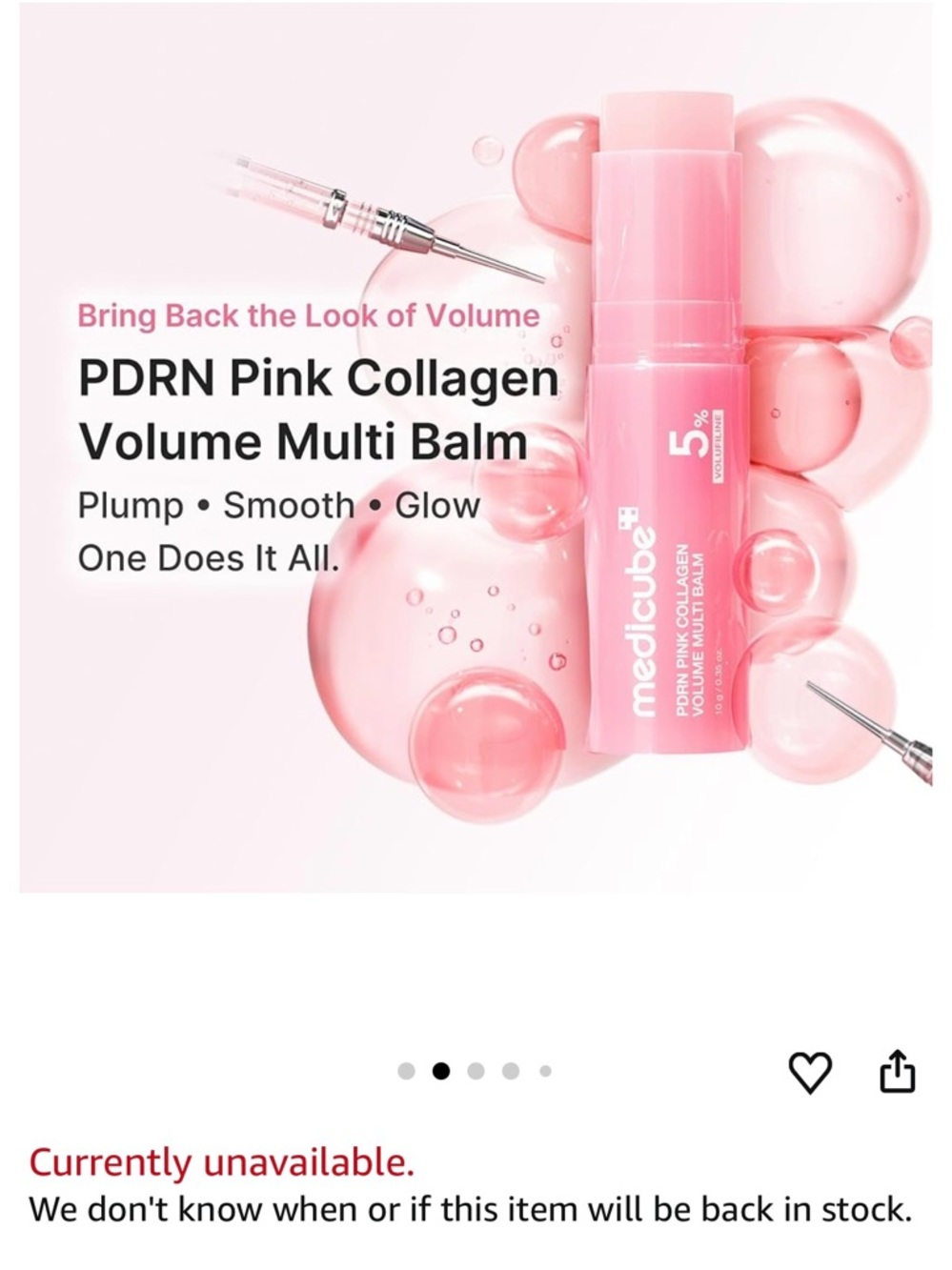 PDRN Pink Collagen Volume Multi Balm – Pink - Picture 3 of 15